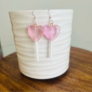 Sterling Silver Lilac Lollipop Earrings